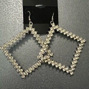 Diamond like dangle style earrings